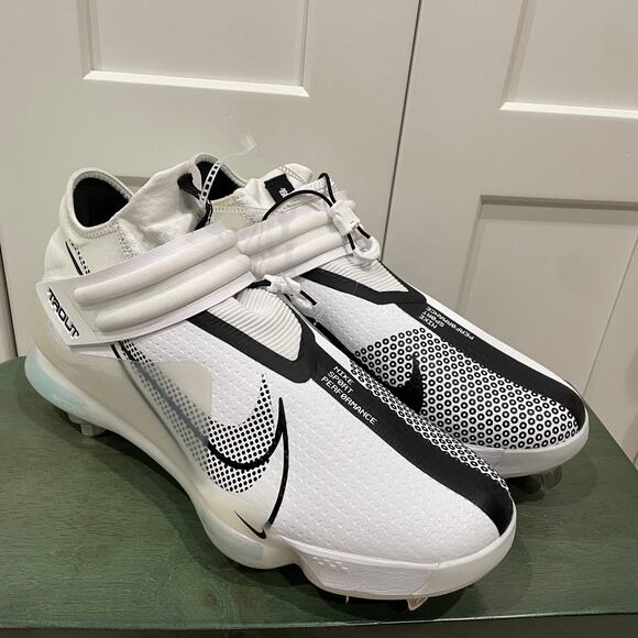 New Nike Force Zoom Trout 7 Pro Mid \'White Speckled\' Baseball Size 12 CI3134-102 main image 2